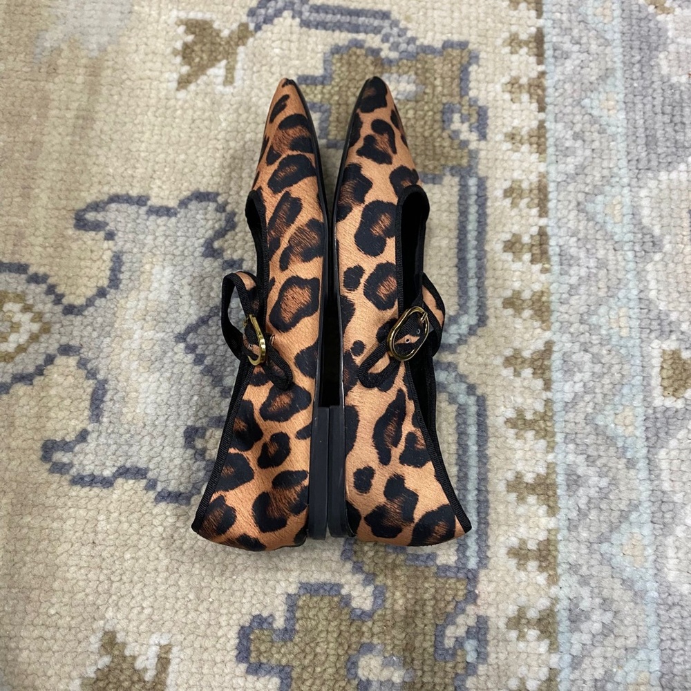 ZARA Leopard Print Mary Jane Flats size 7 (37) - Picture 5 of 7